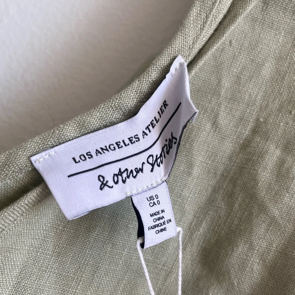 NWT & Other Stories Oversized Belted Linen Jumpsuit - Picture 4 of 5